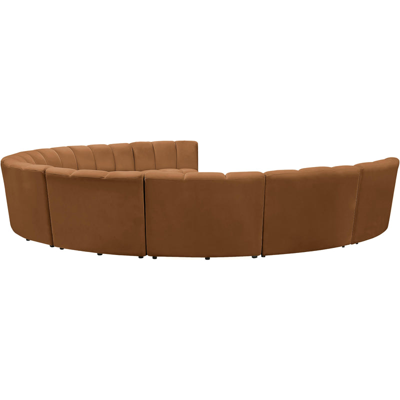 Meridian Infinity Saddle Velvet 9 pc Modular Sectional IMAGE 4