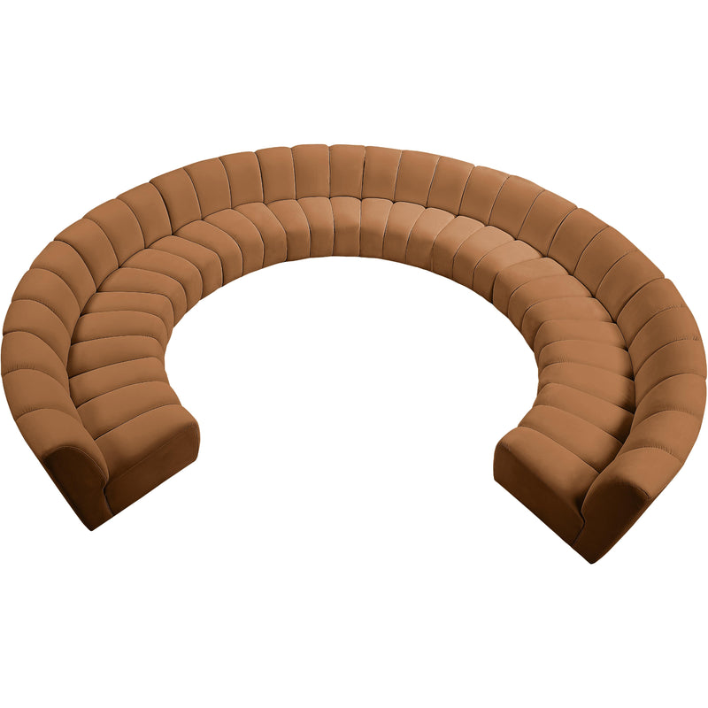 Meridian Infinity Saddle Velvet 10 pc Modular Sectional IMAGE 5