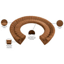 Meridian Infinity Saddle Velvet 11 pc Modular Sectional IMAGE 10