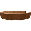 Meridian Infinity Saddle Velvet 11 pc Modular Sectional IMAGE 3
