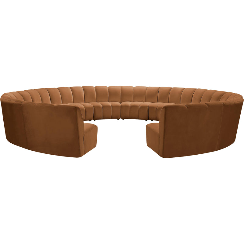Meridian Infinity Saddle Velvet 12 pc Modular Sectional IMAGE 5