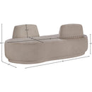 Meridian Argyle Beige Chenille Fabric Chaise/Loveseat IMAGE 13