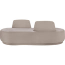 Meridian Argyle Beige Chenille Fabric Chaise/Loveseat IMAGE 3