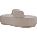 Meridian Argyle Beige Chenille Fabric Chaise/Loveseat IMAGE 5