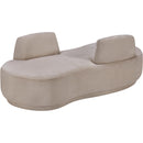 Meridian Argyle Beige Chenille Fabric Chaise/Loveseat IMAGE 6