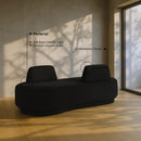  Meridian Argyle Black Chenille Fabric Upholstered Chaise Lounge / Loveseat IMAGE 14