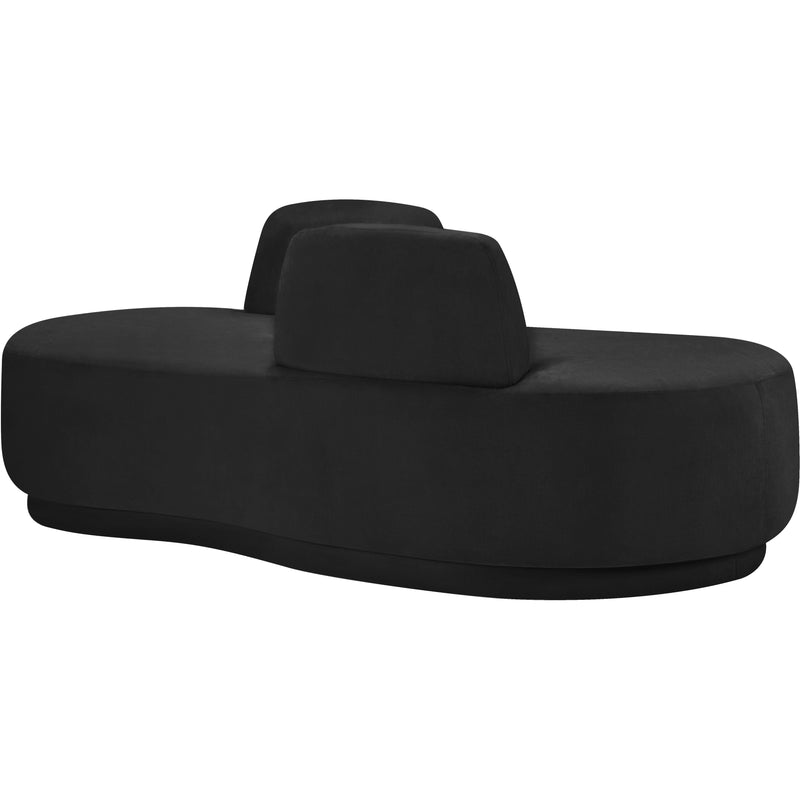Meridian Argyle Black Chenille Fabric Chaise/Loveseat IMAGE 5