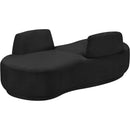 Meridian Argyle Black Chenille Fabric Chaise/Loveseat IMAGE 6