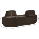 Meridian Argyle Brown Chenille Fabric Chaise/Loveseat IMAGE 13