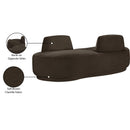 Meridian Argyle Brown Chenille Fabric Chaise/Loveseat IMAGE 14