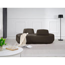 Meridian Argyle Brown Chenille Fabric Chaise/Loveseat IMAGE 2