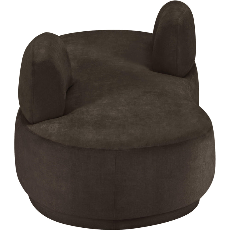 Meridian Argyle Brown Chenille Fabric Chaise/Loveseat IMAGE 4