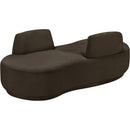 Meridian Argyle Brown Chenille Fabric Chaise/Loveseat IMAGE 6