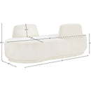 Meridian Argyle Cream Chenille Fabric Chaise/Loveseat IMAGE 13