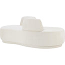 Meridian Argyle Cream Chenille Fabric Chaise/Loveseat IMAGE 5