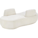 Meridian Argyle Cream Chenille Fabric Chaise/Loveseat IMAGE 6