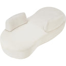 Meridian Argyle Cream Chenille Fabric Chaise/Loveseat IMAGE 7