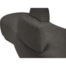 Meridian Argyle Grey Chenille Fabric Chaise/Loveseat IMAGE 11