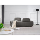 Meridian Argyle Grey Chenille Fabric Chaise/Loveseat IMAGE 2