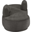 Meridian Argyle Grey Chenille Fabric Chaise/Loveseat IMAGE 4
