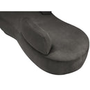 Meridian Argyle Grey Chenille Fabric Chaise/Loveseat IMAGE 8