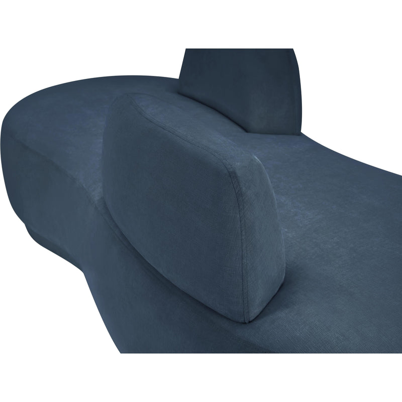 Meridian Argyle Light Blue Chenille Fabric Chaise/Loveseat IMAGE 11
