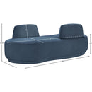 Meridian Argyle Light Blue Chenille Fabric Chaise/Loveseat IMAGE 13