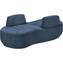 Meridian Argyle Light Blue Chenille Fabric Chaise/Loveseat IMAGE 6