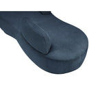 Meridian Argyle Light Blue Chenille Fabric Chaise/Loveseat IMAGE 8