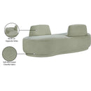 Meridian Argyle Mint Chenille Fabric Chaise/Loveseat IMAGE 14