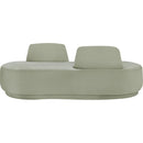 Meridian Argyle Mint Chenille Fabric Chaise/Loveseat IMAGE 3