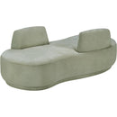 Meridian Argyle Mint Chenille Fabric Chaise/Loveseat IMAGE 6