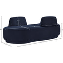 Meridian Argyle Navy Chenille Fabric Chaise/Loveseat IMAGE 13