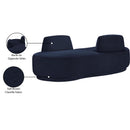 Meridian Argyle Navy Chenille Fabric Chaise/Loveseat IMAGE 14