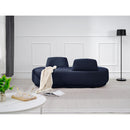 Meridian Argyle Navy Chenille Fabric Chaise/Loveseat IMAGE 2