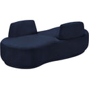 Meridian Argyle Navy Chenille Fabric Chaise/Loveseat IMAGE 6