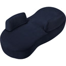 Meridian Argyle Navy Chenille Fabric Chaise/Loveseat IMAGE 7