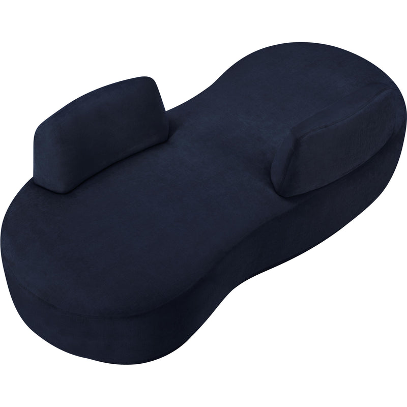 Meridian Argyle Navy Chenille Fabric Chaise/Loveseat IMAGE 7