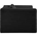 Meridian Shaggy Black Corduroy Performance Fabric Arm Chair IMAGE 4