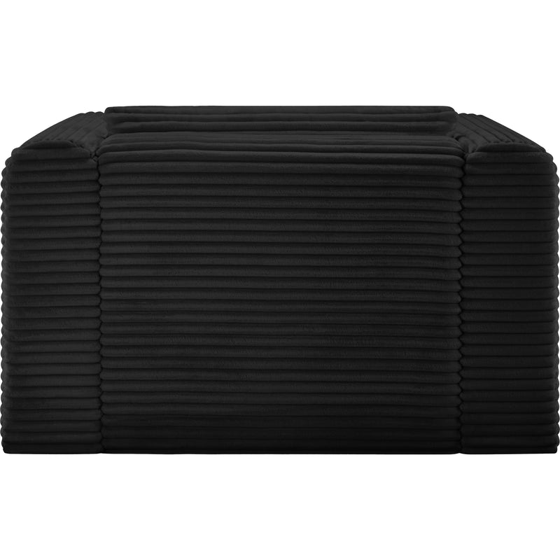 Meridian Shaggy Black Corduroy Performance Fabric Arm Chair IMAGE 5