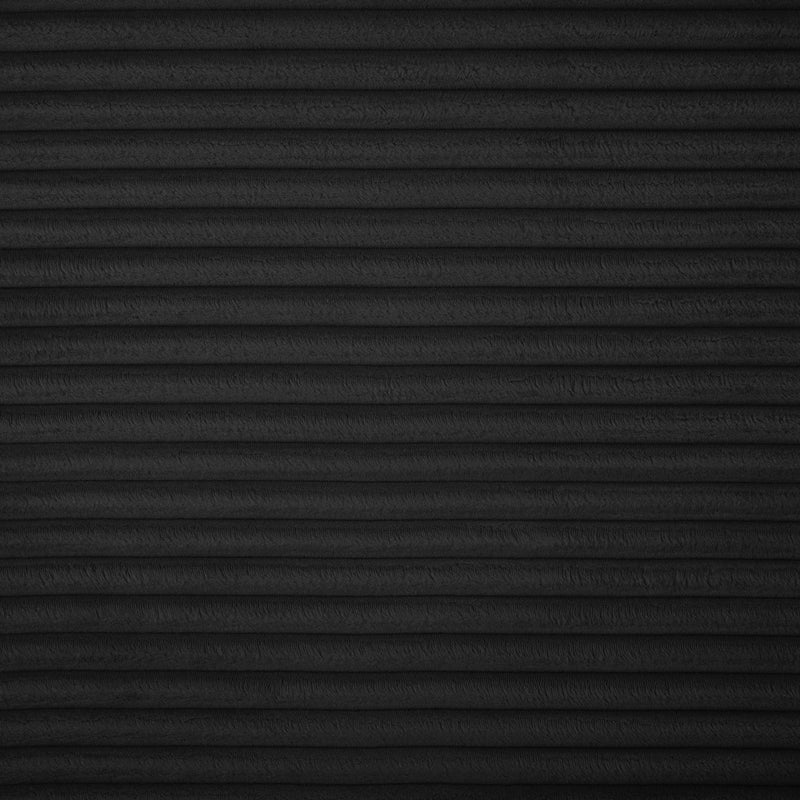 Meridian Shaggy Black Corduroy Performance Fabric Arm Chair IMAGE 8