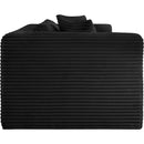 Meridian Shaggy Black Corduroy Performance Fabric Modular Sofa IMAGE 4