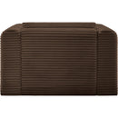 Meridian Shaggy Brown Corduroy Performance Fabric Arm Chair IMAGE 5