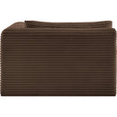 Meridian Shaggy Brown Corduroy Performance Fabric Chaise IMAGE 4