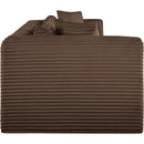 Meridian Shaggy Brown Corduroy Performance Fabric Modular Sofa IMAGE 4