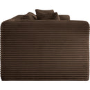 Meridian Shaggy Brown Corduroy Performance Fabric Modular Sofa IMAGE 4