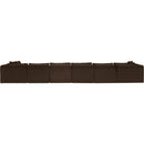 Meridian Shaggy Brown Corduroy Performance Fabric Modular Sectional IMAGE 5