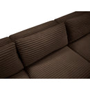 Meridian Shaggy Brown Corduroy Performance Fabric Modular Sectional IMAGE 8