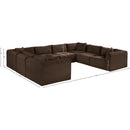 Meridian Shaggy Brown Corduroy Performance Fabric Modular Sectional IMAGE 13
