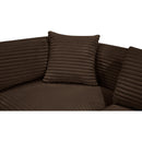 Meridian Shaggy Brown Corduroy Performance Fabric Modular Sectional IMAGE 10